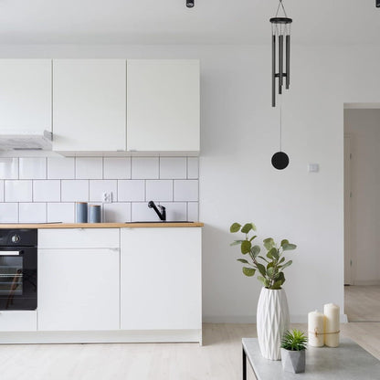 OSTALBKLANG Windspiele Schwarz Metall Draußen Klangspiel