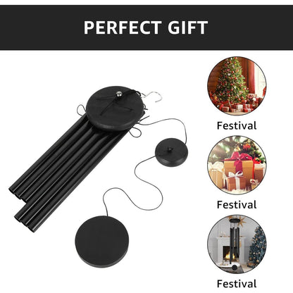 OSTALBKLANG Windspiele Schwarz Metall Draußen Klangspiel