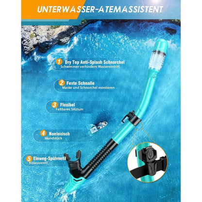 Lealinga Profi Schnorchelset Erwachsene Taucherflossen