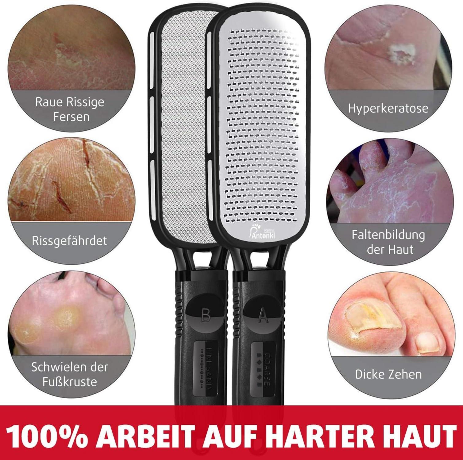 Hornhautfeile Fußfeile Doppelseitig Hornhautraspel Pediküre Werkzeug