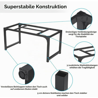 Großer Schreibtisch 160x80 cm – Industrie Design für Home Office