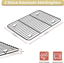 Homikit Edelstahl Abkühlgitter für Backofen 22x15,8x1,5