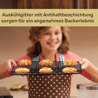 Homikit Edelstahl Abkühlgitter Set für Backofen & Grillen 22 x 15,8 x 1,5 cm