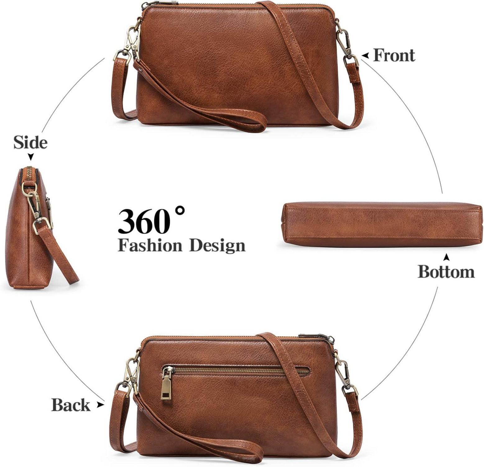 Kleine Umhängetasche Damen Crossbody Handtasche Verstellbarer Schultergurt A04