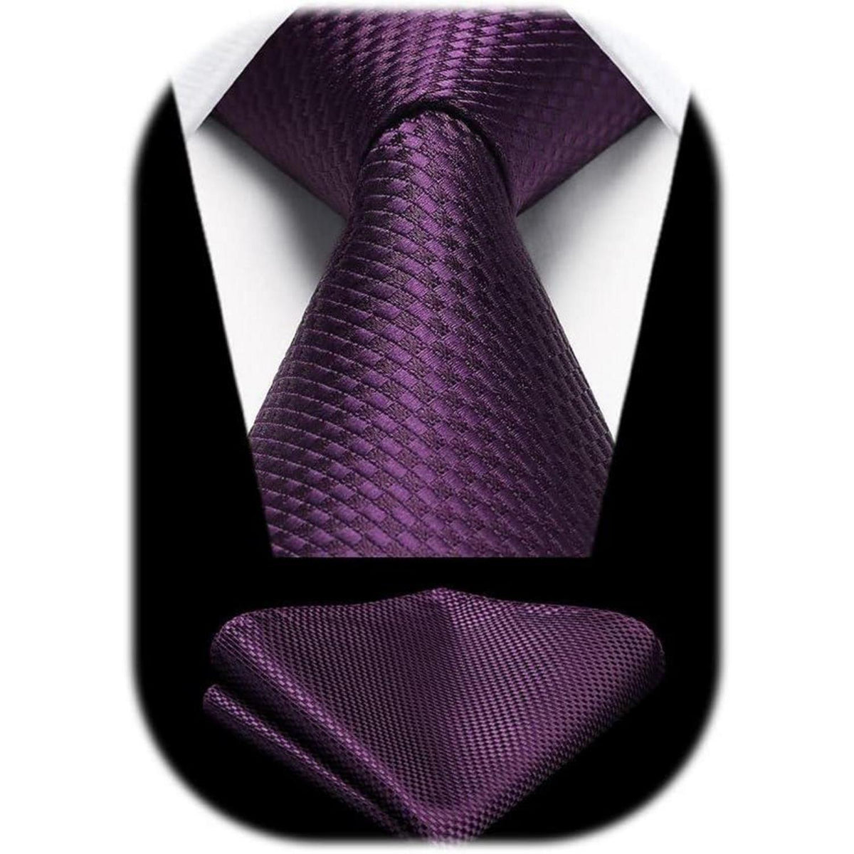 Krawatten-Set Herren Lila Elegant mit Einstecktuch