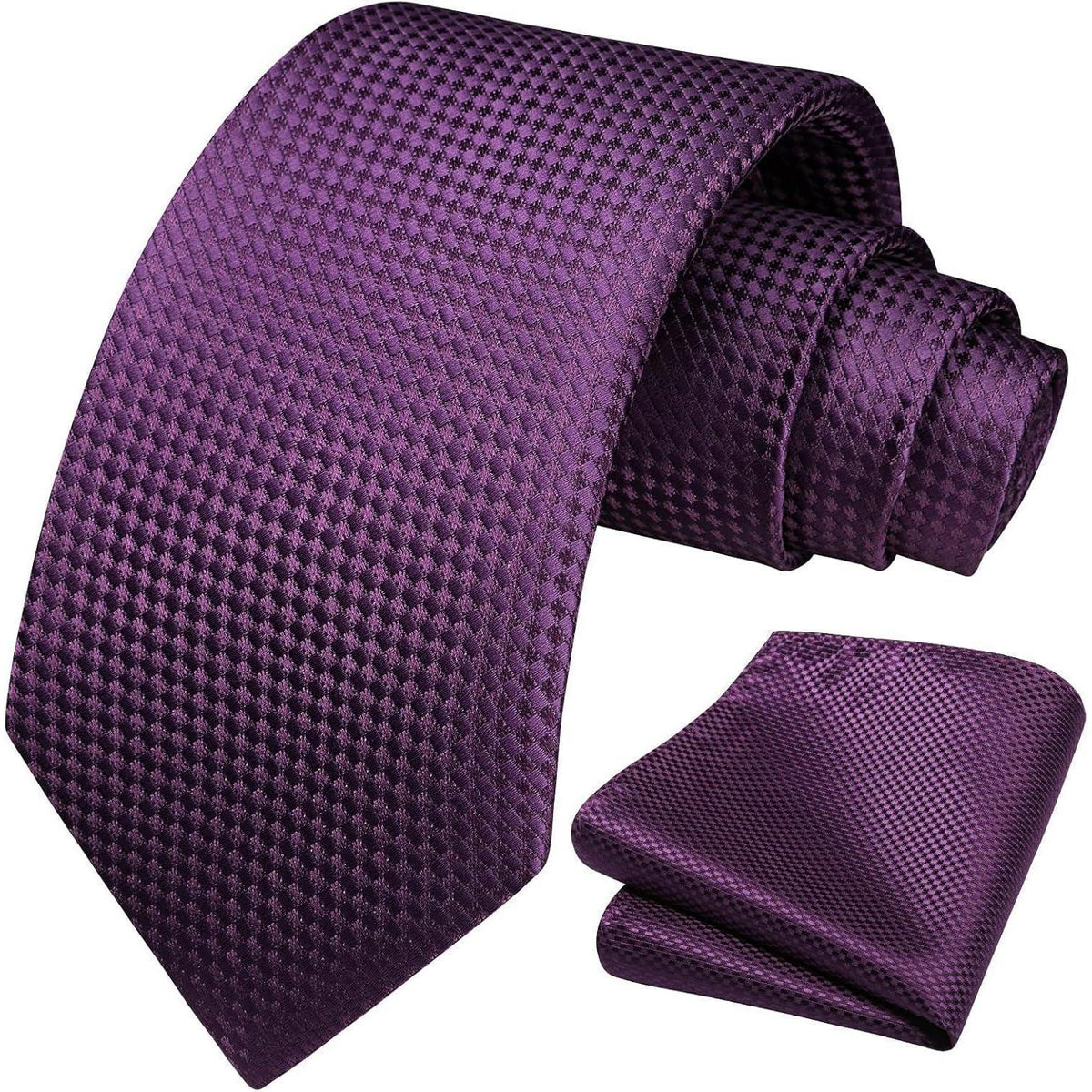 Krawatten-Set Herren Lila Elegant mit Einstecktuch