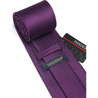 Krawatten-Set Herren Lila Elegant mit Einstecktuch