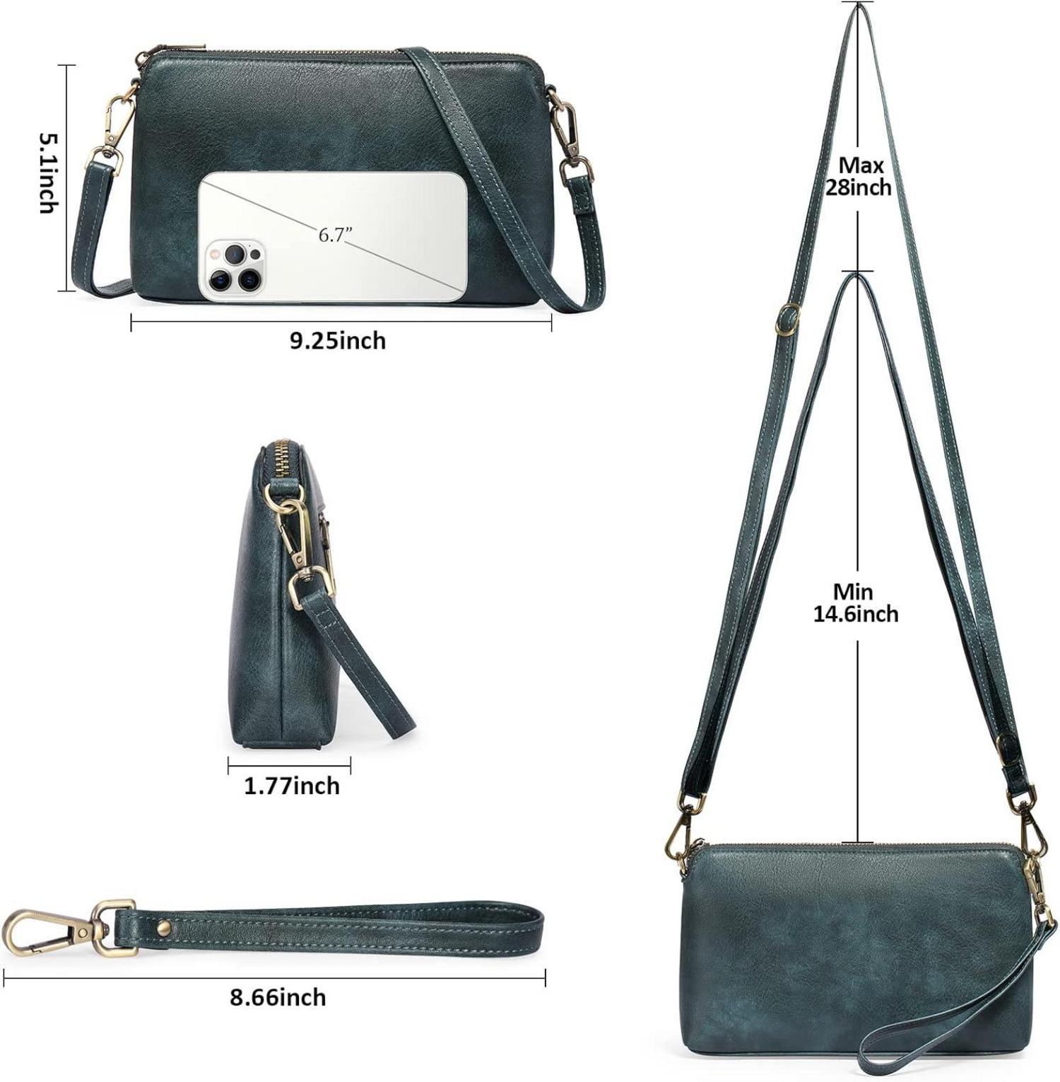 GAEKEAO Umhängetasche Damen Crossbody Tasche Kartenfächer Verstellbar A02 Blau