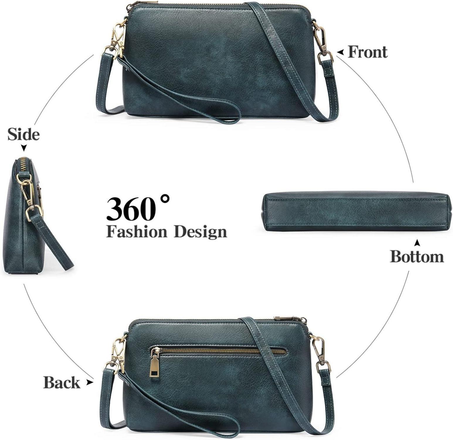 GAEKEAO Umhängetasche Damen Crossbody Tasche Kartenfächer Verstellbar A02 Blau