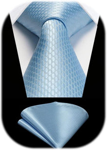 Klassische Krawatte mit Einstecktuch Set für Männer Hochzeit Business