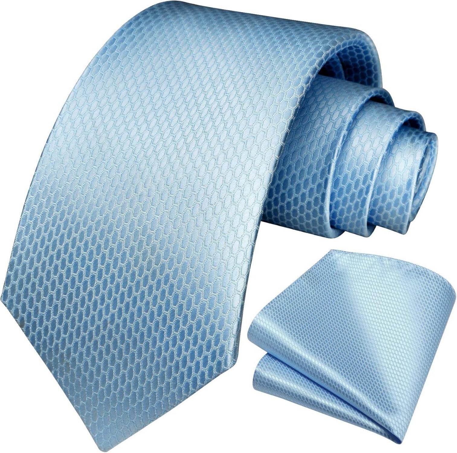Elegante Krawatte mit Einstecktuch Set Herren Hochzeit