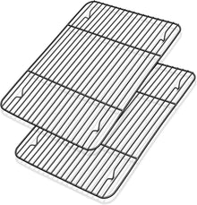 Edelstahl Kuchengitter Set 2er Backgitter Antihaft 38,9x28,2x1,5cm