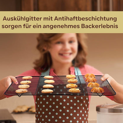 Abkühlgitter Edelstahl Kuchengitter Backgitter 2er Set