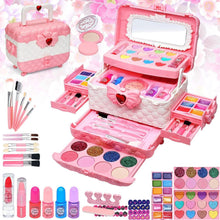 Kinderschminke Set Mädchen Schminkkoffer Waschbar Make Up Spielzeug