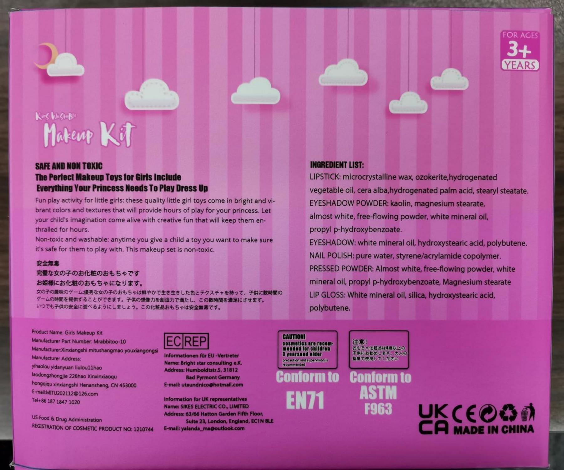 Kinderschminke Set Mädchen Schminkkoffer - Waschbar Kinder Make Up Spielzeug - Geschenk für Prinzessin ab 3 Jahre