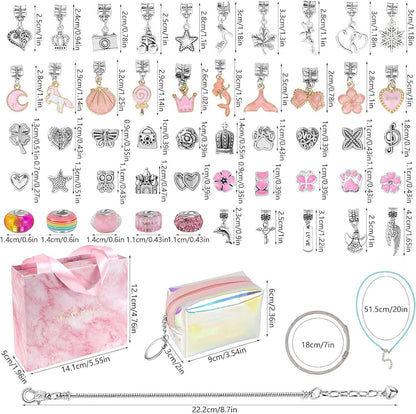Schmuck Bastelset Mädchen Charm Armband DIY Kit Mädchen 6-12 Jahre