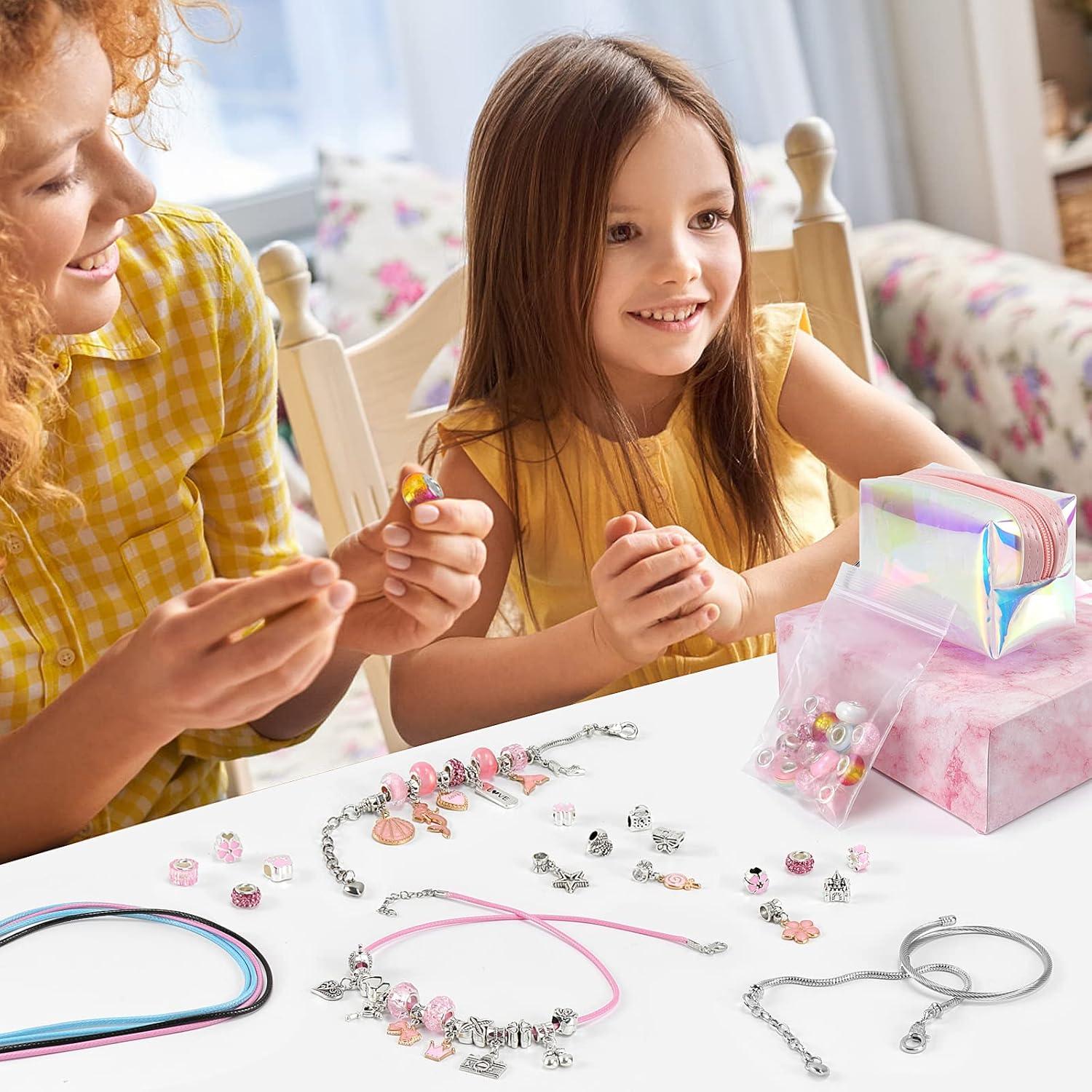 Homgaty Schmuck Bastelset Mädchen 6-12 Jahre DIY Charm Armband Kit