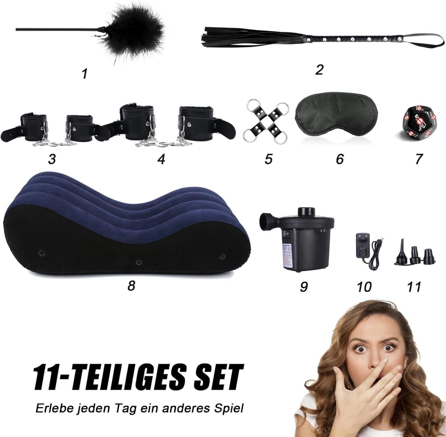 Aufblasbares Sex Sofa BDSM Fessel Set Handschellen Set