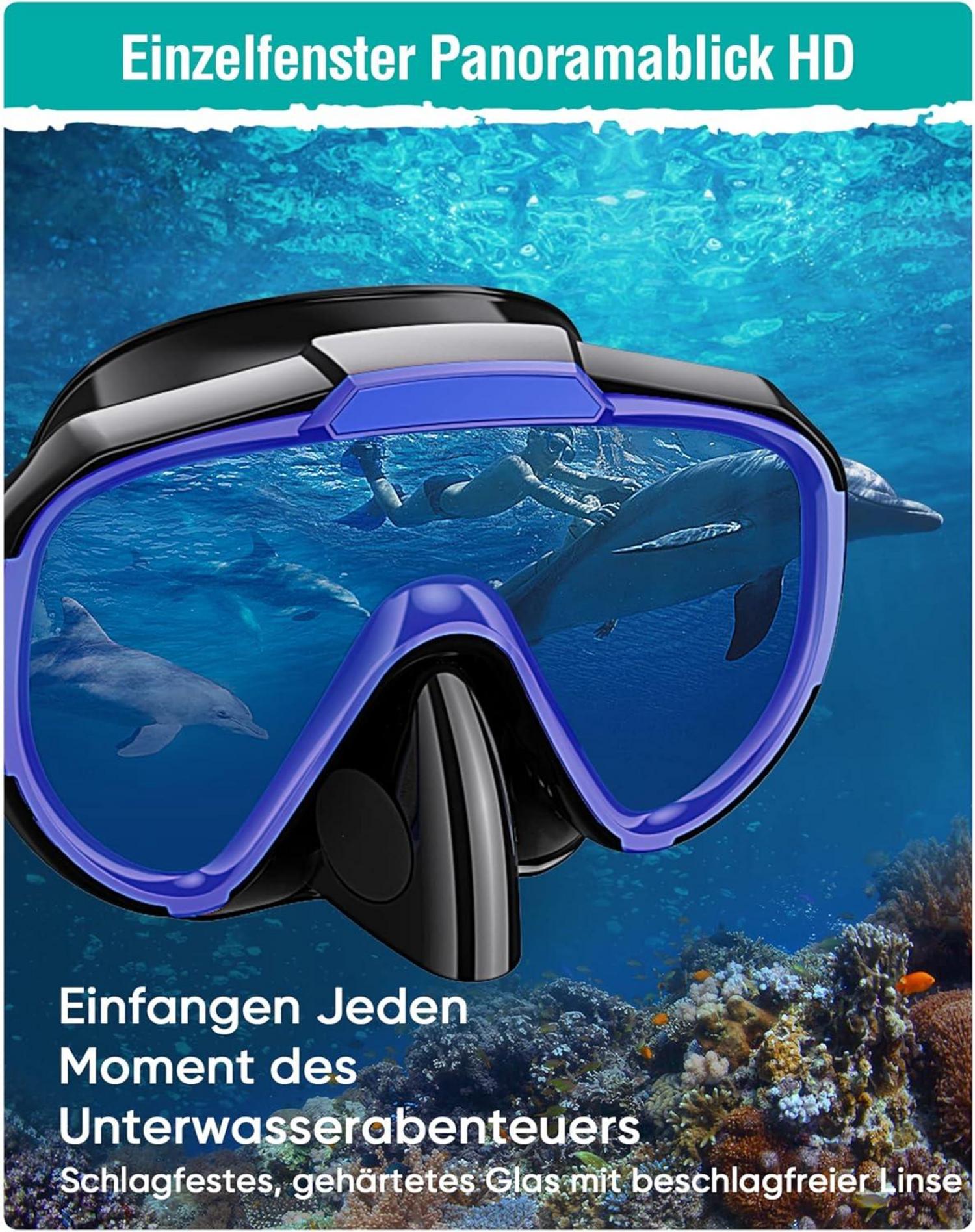 Schnorchelset Erwachsene Premium Silikon Trockenmaskenset