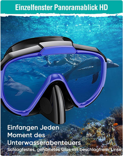 Schnorchelset Erwachsene Premium Silikon Trockenmaskenset