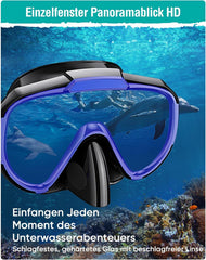 Schnorchelset Erwachsene Premium Silikon Trockenmaskenset