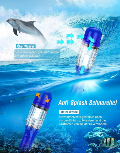 Tauchmaske und Schnorchelset Erwachsene Blau Schwimmset