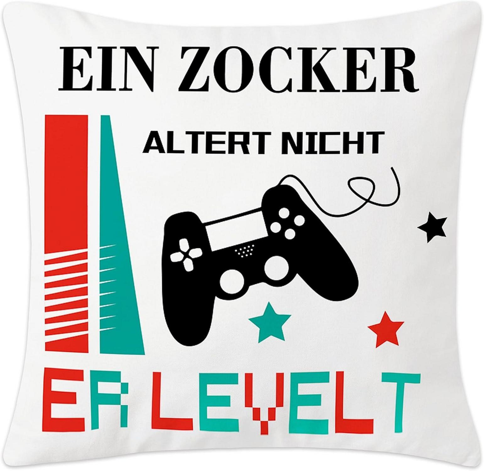 Gaming Deko Kissenbezug Geschenk Mann 45x45 Zocker Jugendzimmer