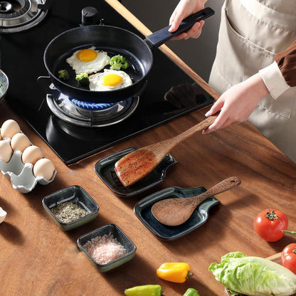 Stern Kochlöffelablage Set Steinzeug quadratisch 2er Löffelablage 18cm