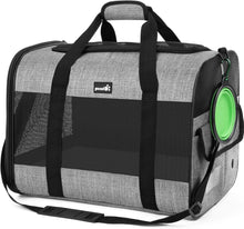 Hundetasche Faltbar Atmungsaktiv Reisetransportbox Grau XXL