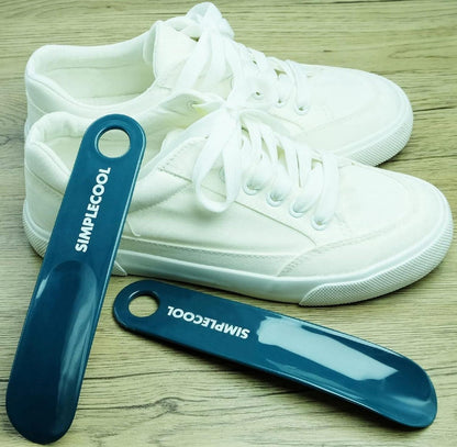 Schuhlöffel Set aus Kunststoff 2er Mini Kurz Shoe Horn Blau 19cm