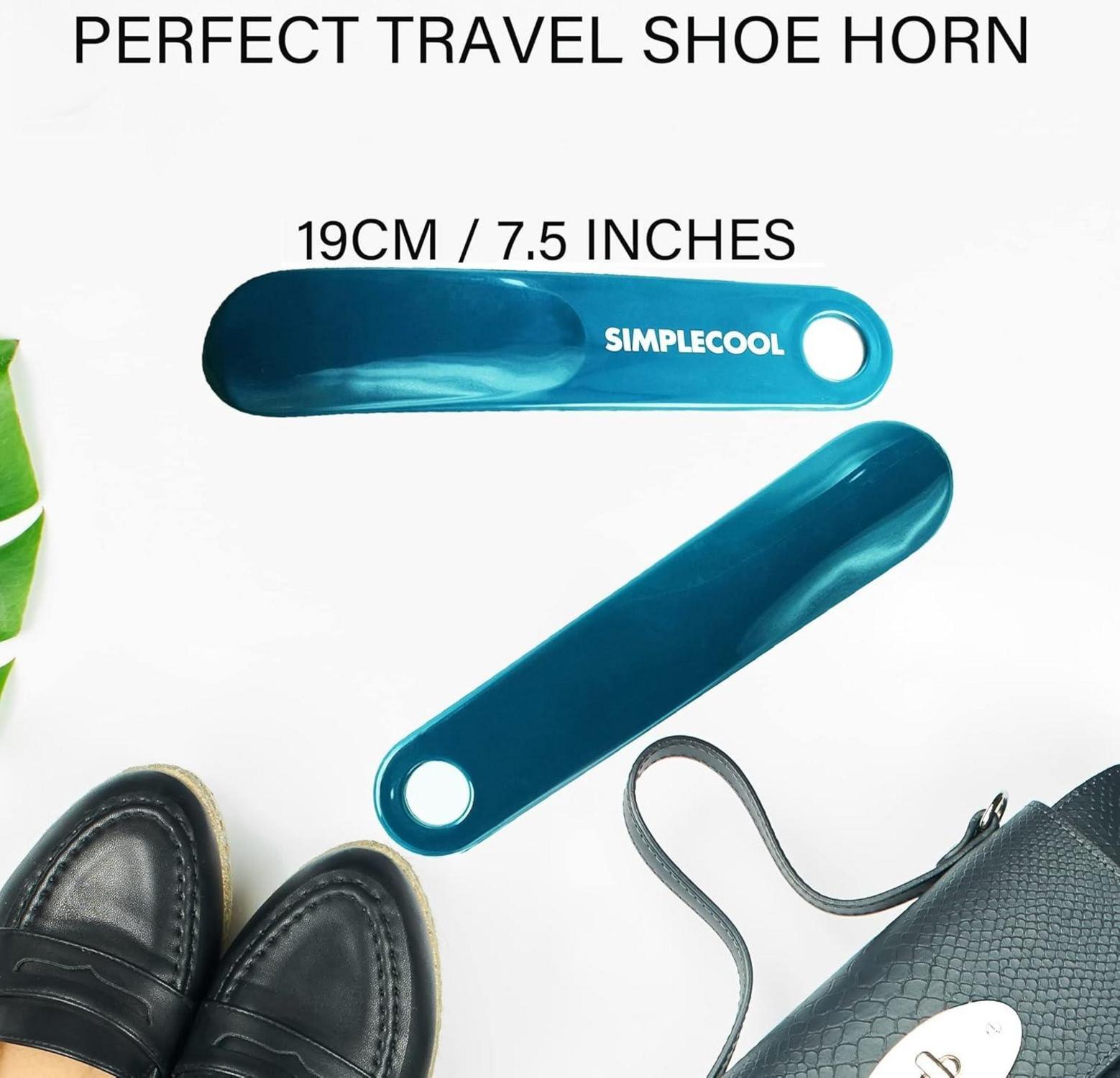 Schuhlöffel Set Mini Shoe Horn Kunststoff Blau 19cm