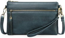 Umhängetasche Damen Klein RFID Schutz Vegan Leder Crossbody Bag