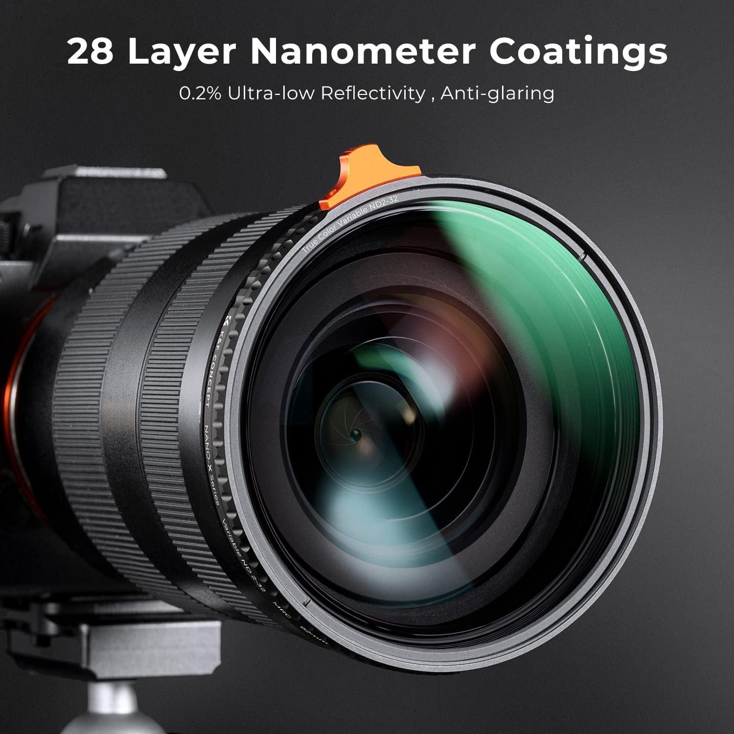 K&F Concept Nano-X 55mm True Color ND2-32 Variabler Graufilter