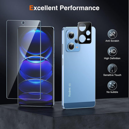 Panzer Schutz Glas Redmi Note 12 Pro Schutzfolie 9H Displayschutz 3+3 Stück