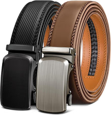 Gürtel Herren 2er Set Ratsche Automatik Ledergürtel Verstellbar 35mm