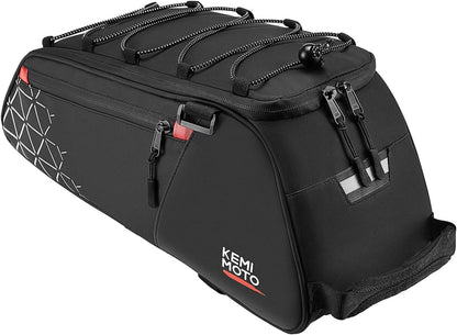 Fahrradtasche Gepäckträger 8L wasserdicht Mehrere Fächer Tragegriff Schwarz