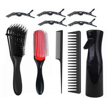 Lockiges Haar Haarbürste Set mit Entwirrungsbürste und Zubehör
