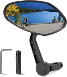Fahrradspiegel für Lenker HD Auto-Grad Glas Universal Oval Rückspiegel