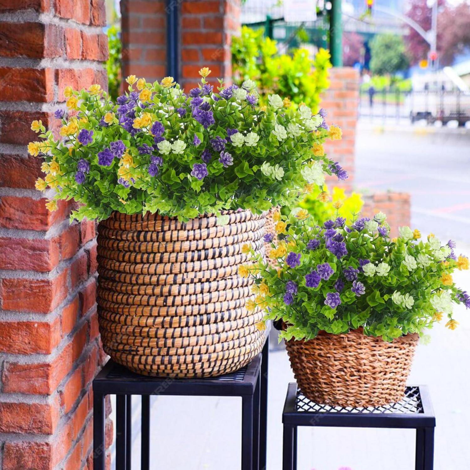 Künstliche Blumen Kunstpflanzen Garten Deko 15x35cm 8 StkPremium