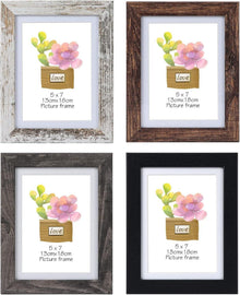 Bilderrahmen Set 13x18 cm Passepartout 15x20 cm Holz Fotorahmen 18x13