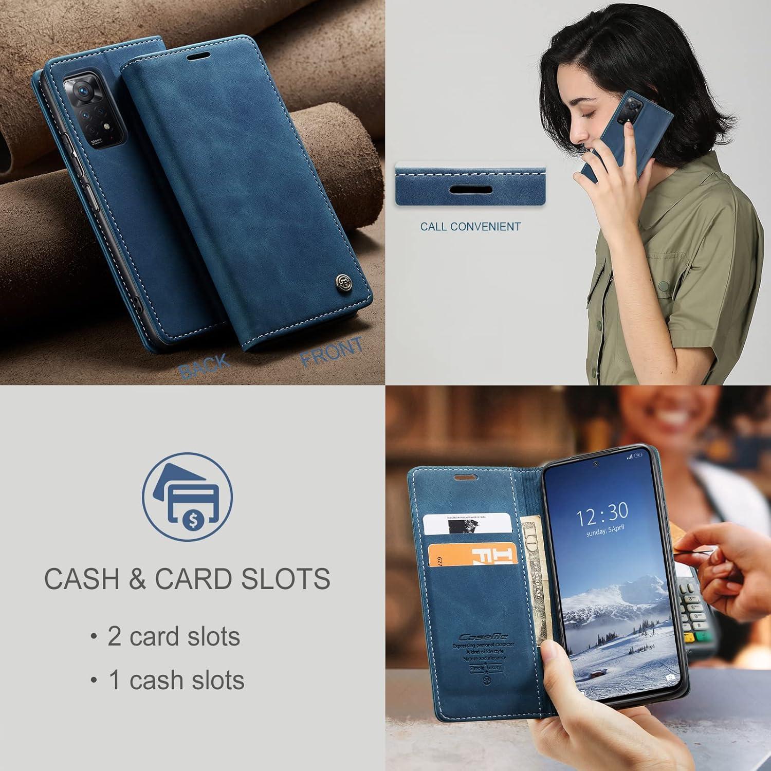 Handyhülle Xiaomi Redmi Note 11 Pro 5G/4G Leder Schutzhülle Blau
