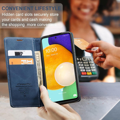 Handyhülle Samsung Galaxy A53 5G Leder Flip Case Blau