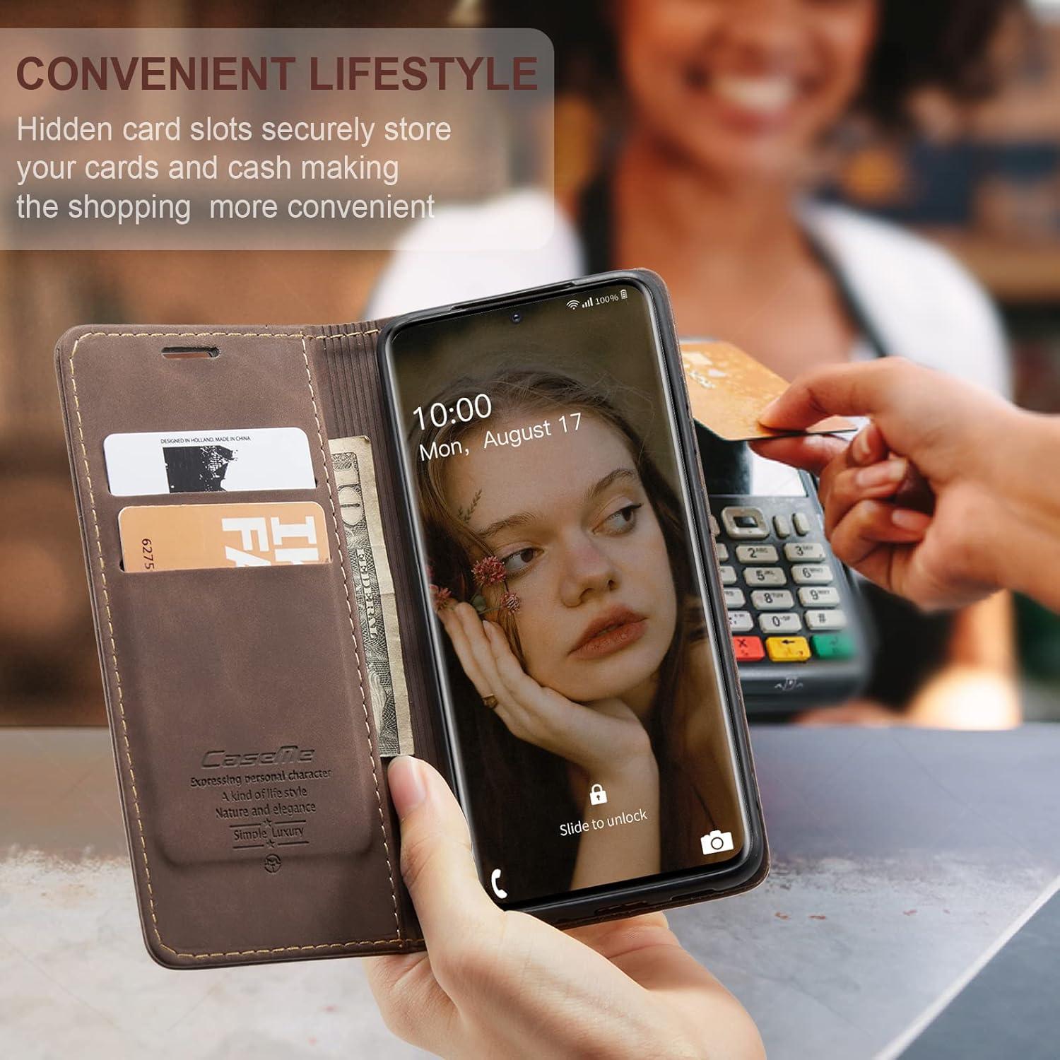 Handyhülle Samsung Galaxy S20 Leder Klappbar Magnet Kartenfach Standfunktion Schutzhülle