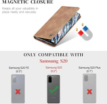 Samsung Galaxy S20 Hülle - Premium Leder Flip Case mit