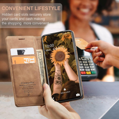 Samsung Galaxy S20 Hülle - Echtes Leder Flip Case mit Standfunktion, Kartenfach & Magnetverschluss