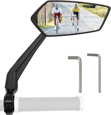 Fahrradspiegel HD Große Spiegelfläche Echtglas für Lenker