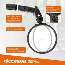 Arkham E-bike Fahrradspiegel HD Glas Konvexe Linse