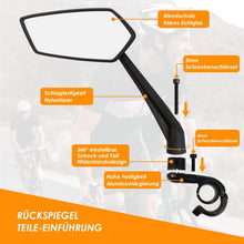 Fahrradspiegel Arkham HD Große Spiegelfläche Echtglas für