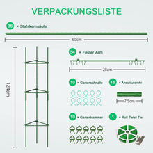 Tomate Rankhilfe 6er Set 120cm DIY Pflanzenstütze Grün