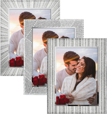 Glitzer Bilderrahmen Set 13x18 cm - 3er Pack Transparente Fotorahmen